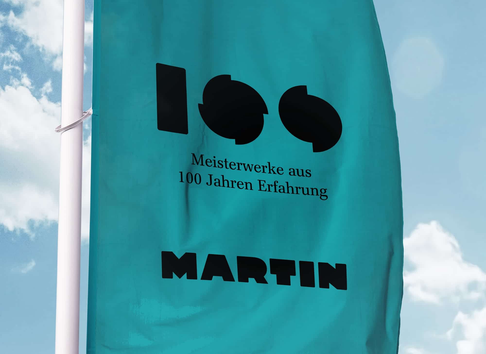 MARTIN 100 Jahre Holzbearbeitungsmaschinen Flagge