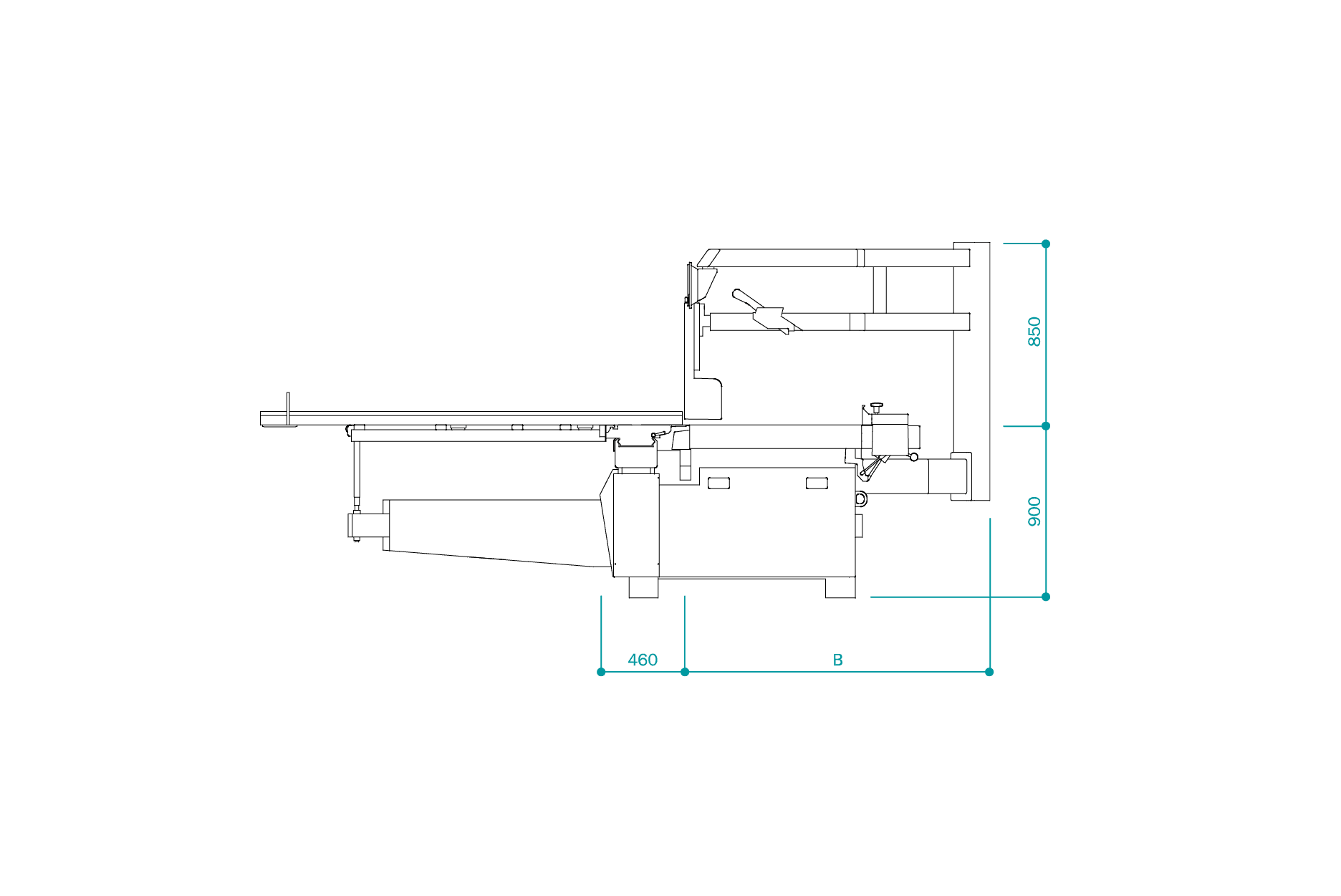 formatkreissaegen t77 seitenansicht